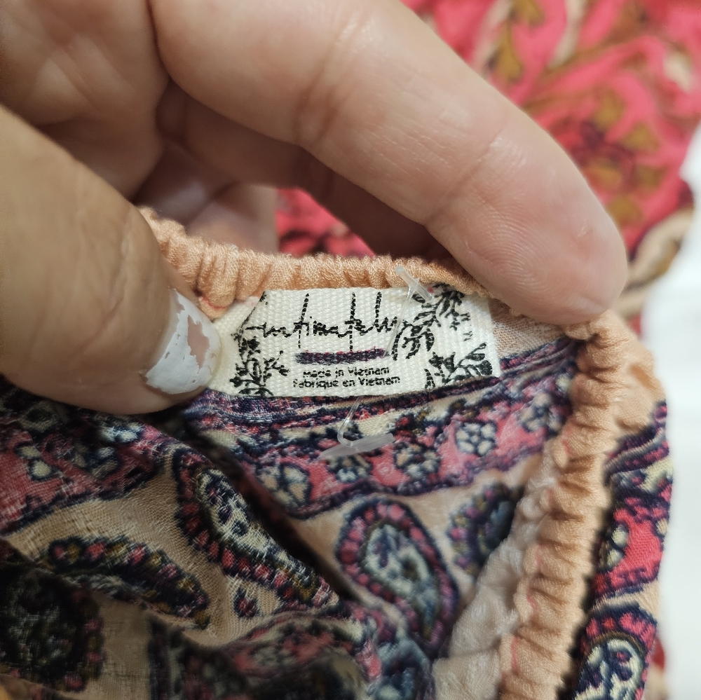 Free People strawberry combo boho print tunic or dress size small